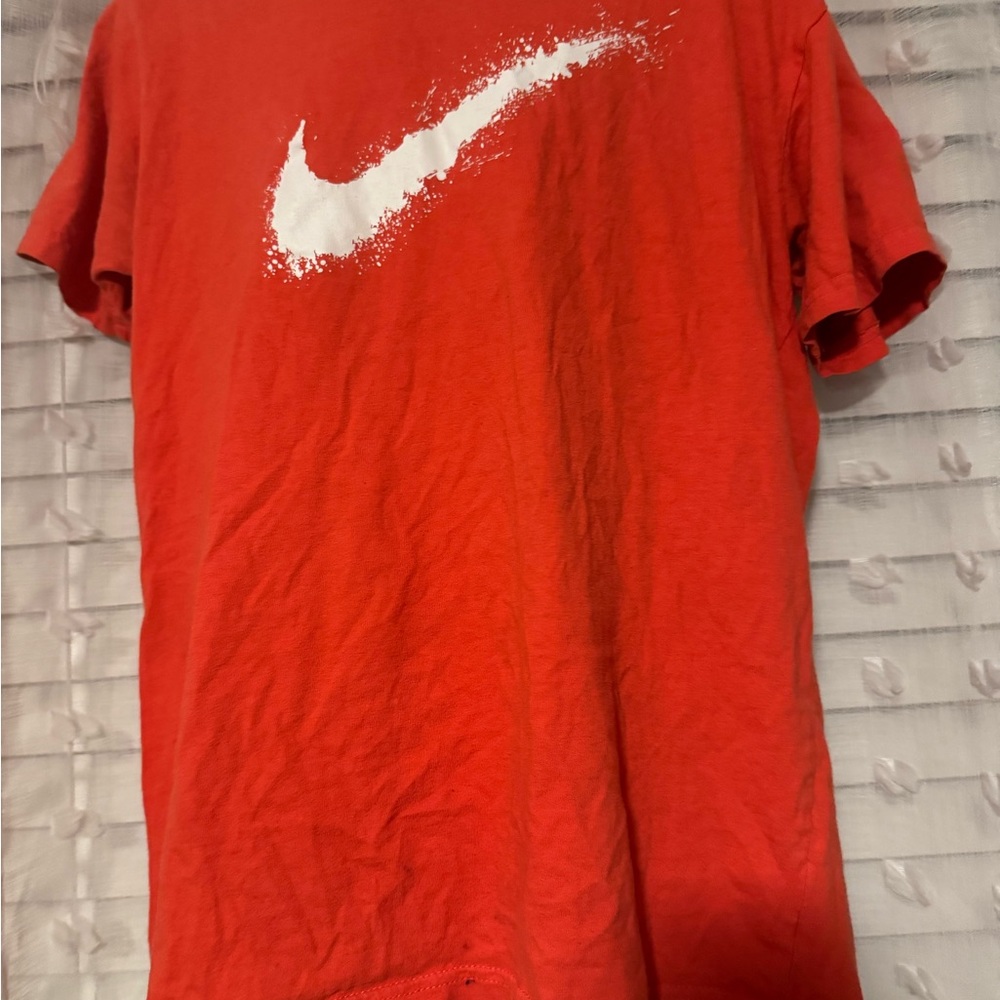 Nike Men's Vibrant Red Tee with Iconic Logo
